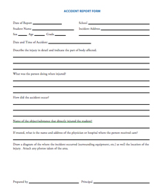 Accident Report Form